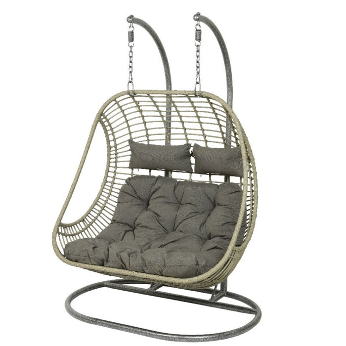 Freeport Park Livia Egg Double Swing Chair with Stand Wayfair.co.uk